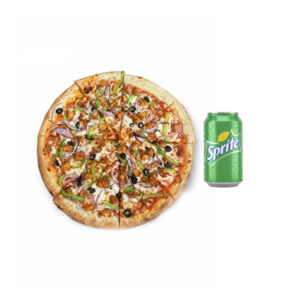 Small One Topping Pizza & Can of Soda Special