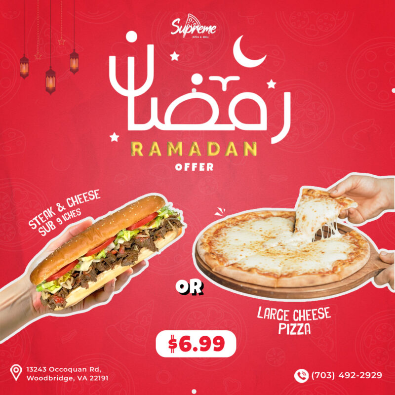 Ramadan Pizza and Sub Special Offer