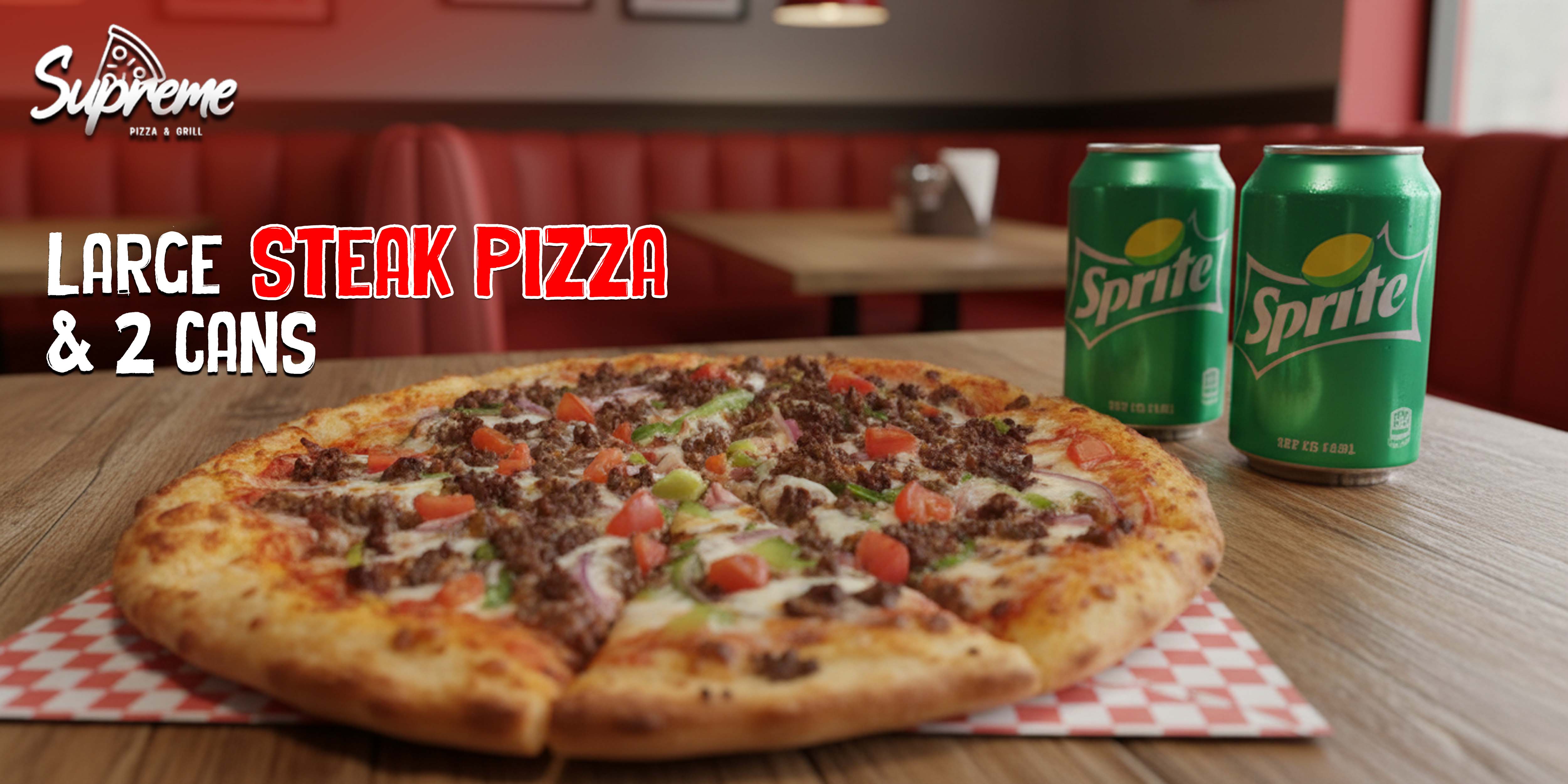 Large Steak Pizza