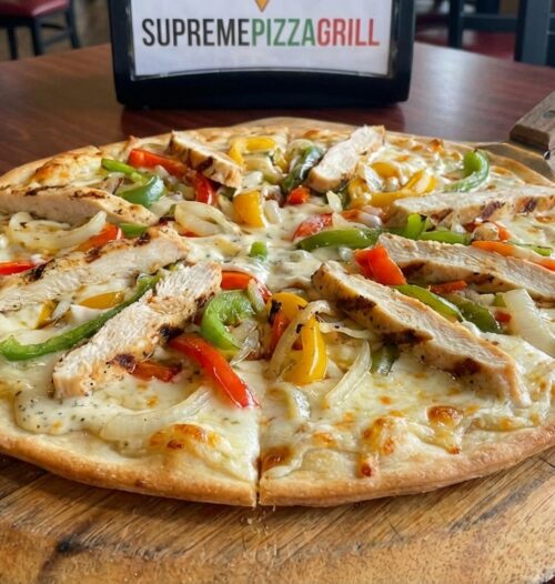 White Fajita Pizza