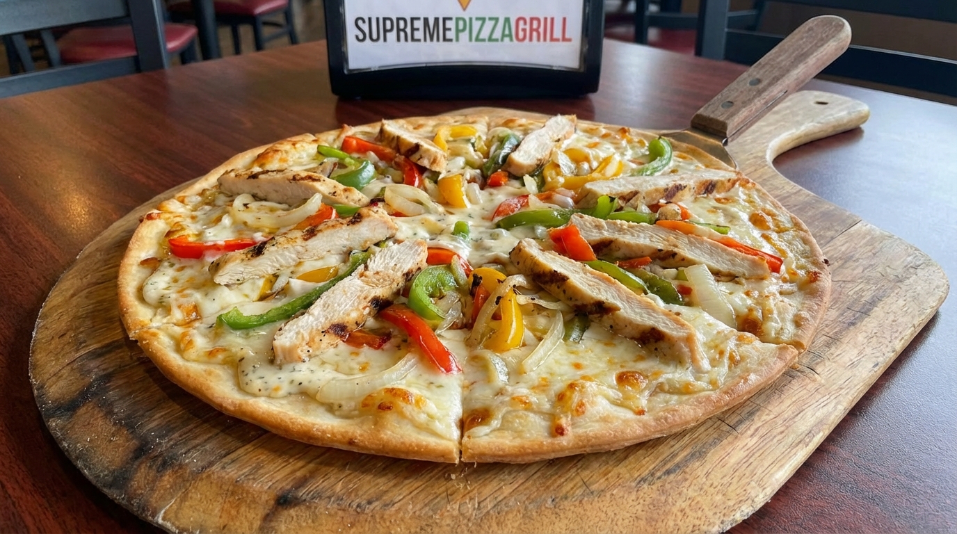 White Fajita Pizza
