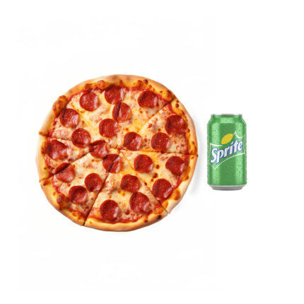Small One Topping Pizza & Can of Soda Special