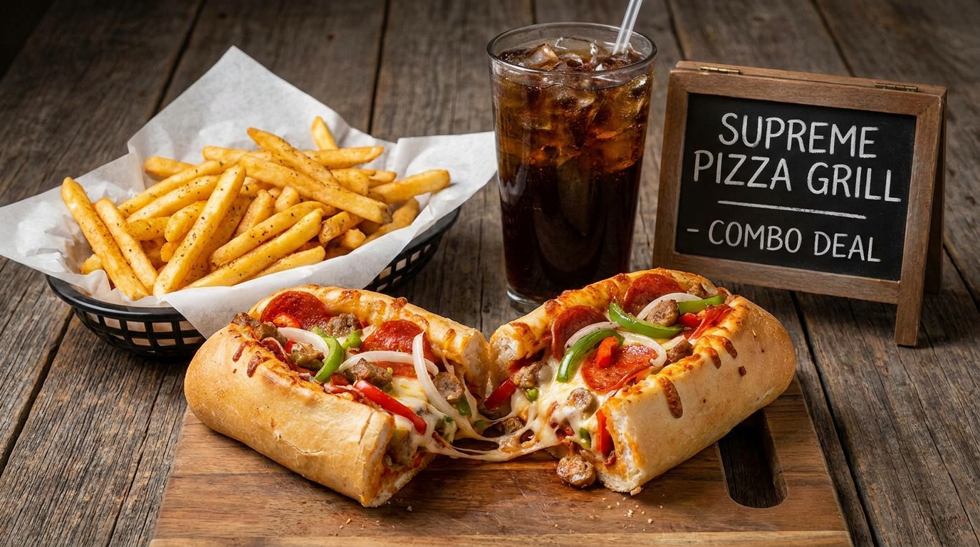 Roll with Fries and Soda
