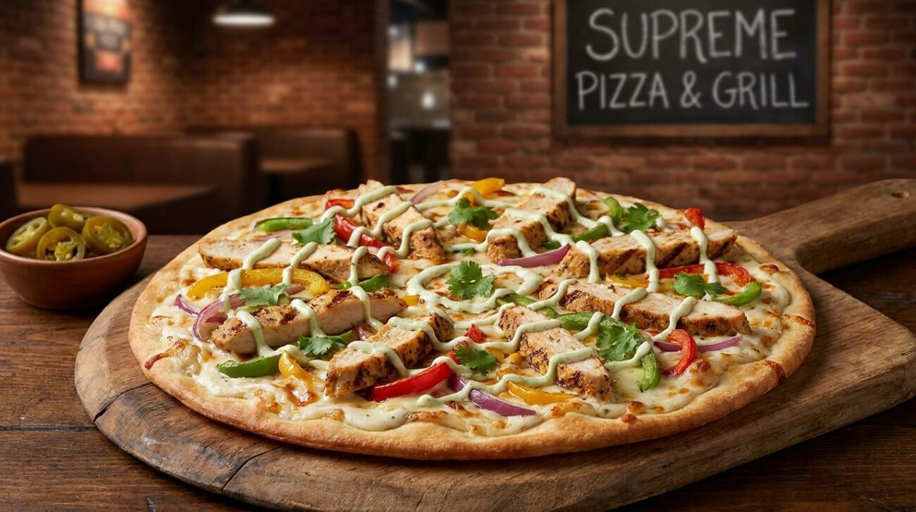 White Fajita Pizza