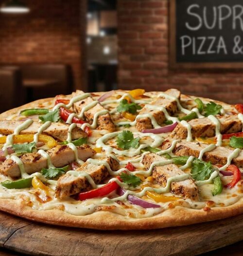 White Fajita Pizza