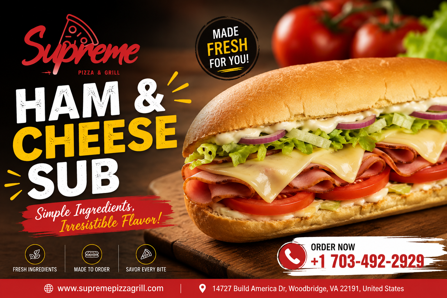 Ham and Cheese Sub